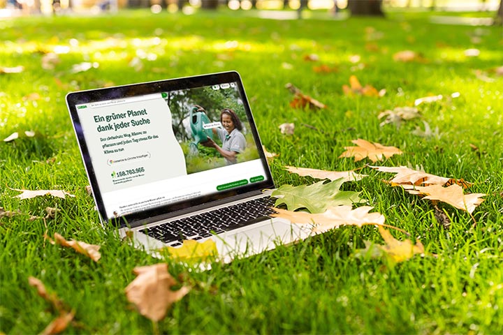 Nachhaltiges Webdesign - Ecosia pflanzt Bäume